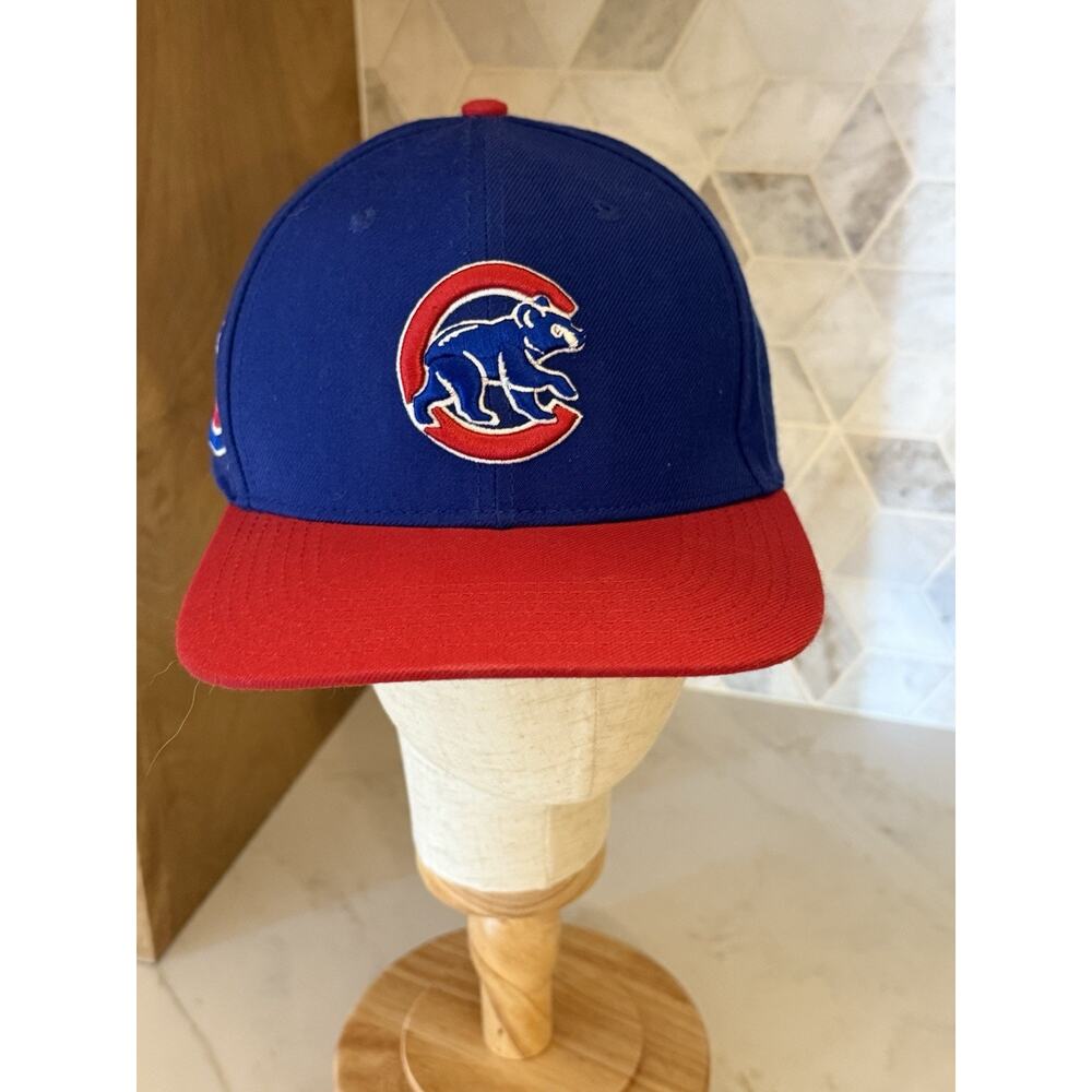 Chicago Cubs ’47 Brand Snapback Hat – Blue & Red Adjustable Cap MLB Baseball EUC